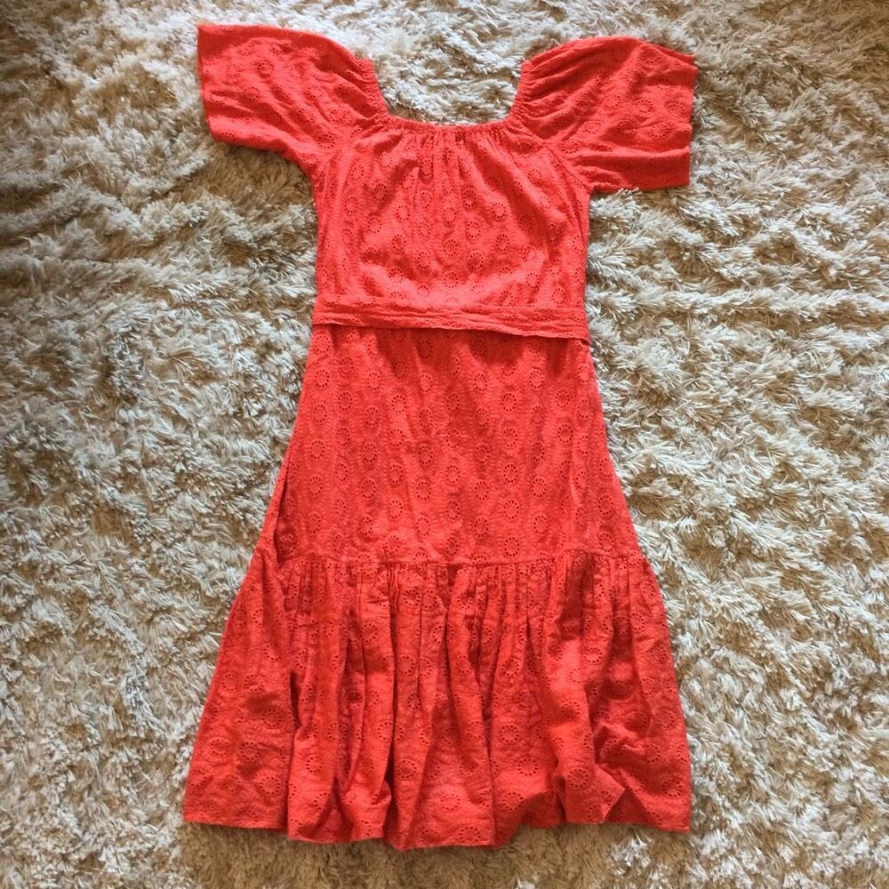 Rhode Resort coral eye-lit dress size small